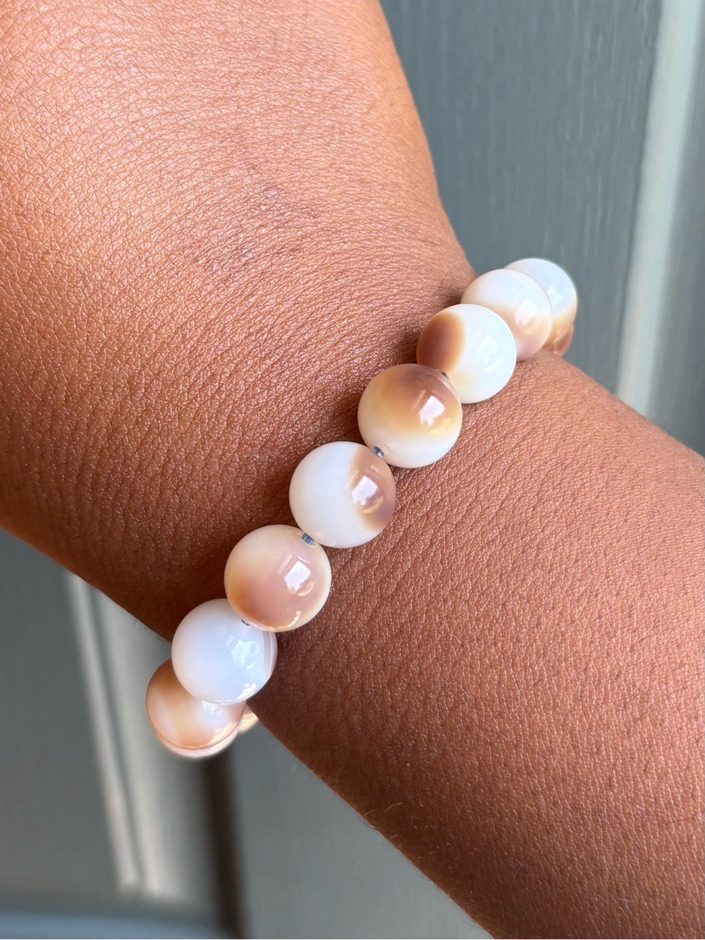 Montana Agate Crystal Bracelet 12mm - Picture 6 of 7